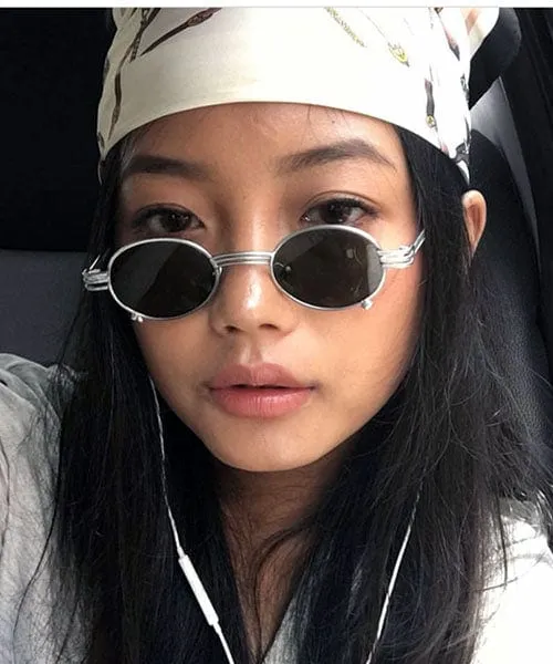 FORKED Silver Oval Steampunk Sunglasses sold by Giant Vintage product image thumbnail 4