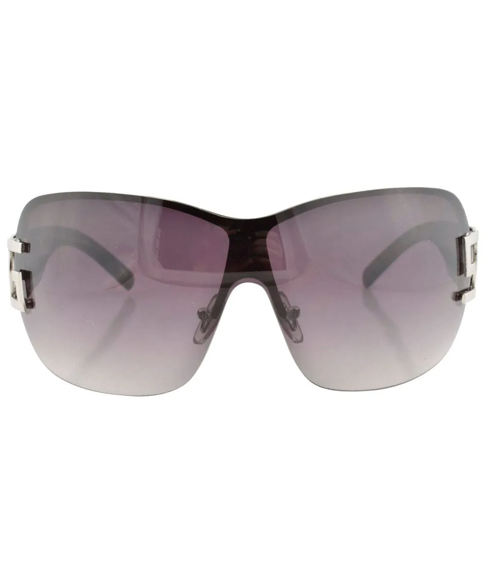 LETHAL Black/Smoke Rimless Sunglasses sold by Giant Vintage product image thumbnail 3