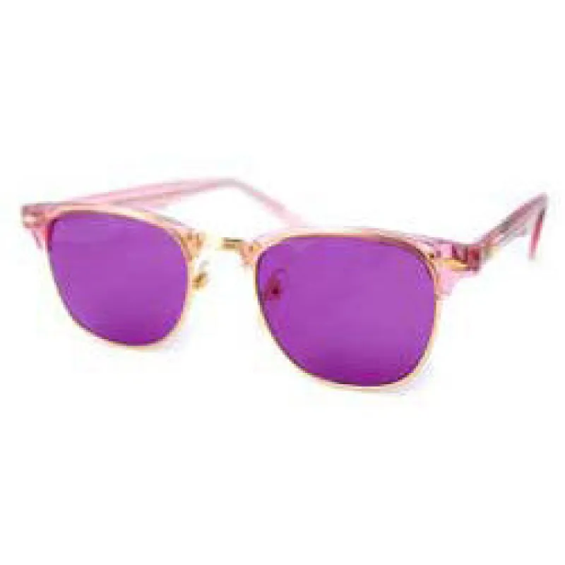 SHOW PONY Purple Rainbow Browline Sunglasses sold by Giant Vintage
