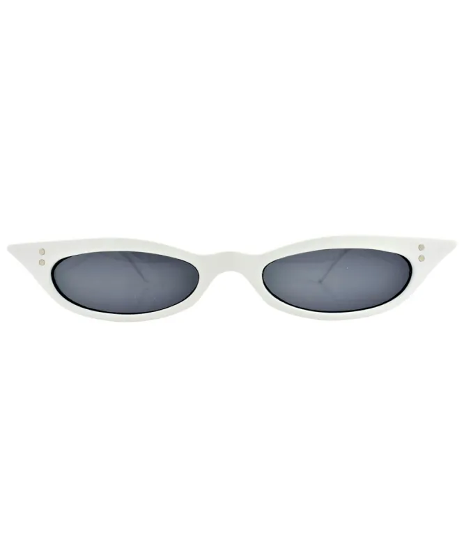 ULTRA White Cat-Eye Sunglasses sold by Giant Vintage