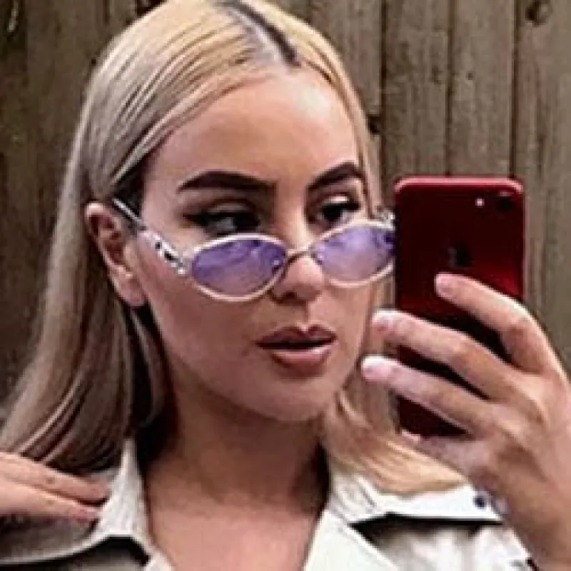 GOMEZ Silver/Purple Indie 2000's Sunglasses made by Giant Vintage