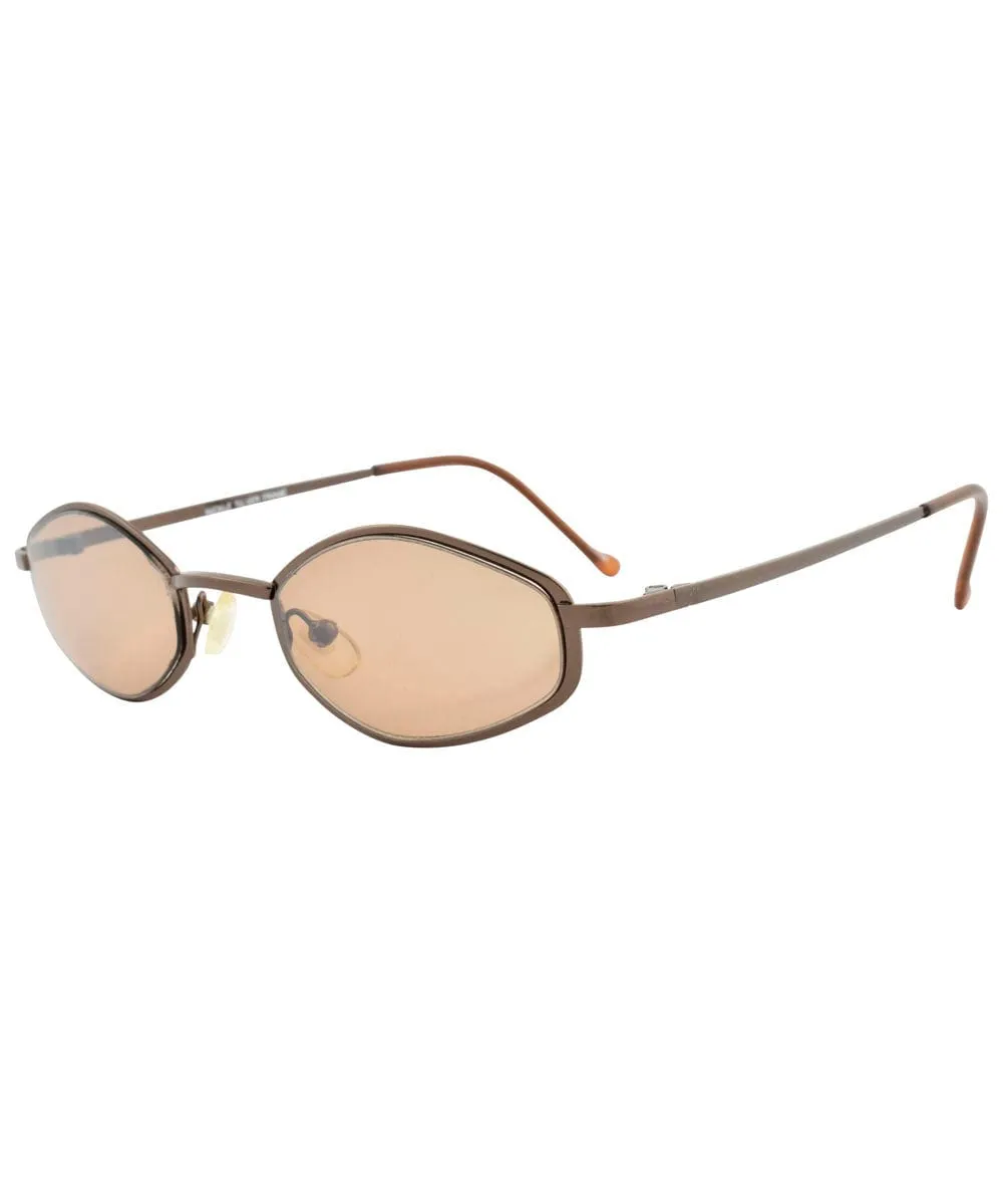TOT Copper/Brown Micro-Diamond Sunglasses sold by Giant Vintage product image thumbnail 2