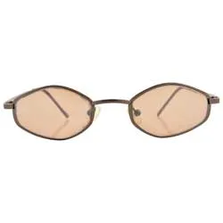 TOT Copper/Brown Micro-Diamond Sunglasses sold by Giant Vintage