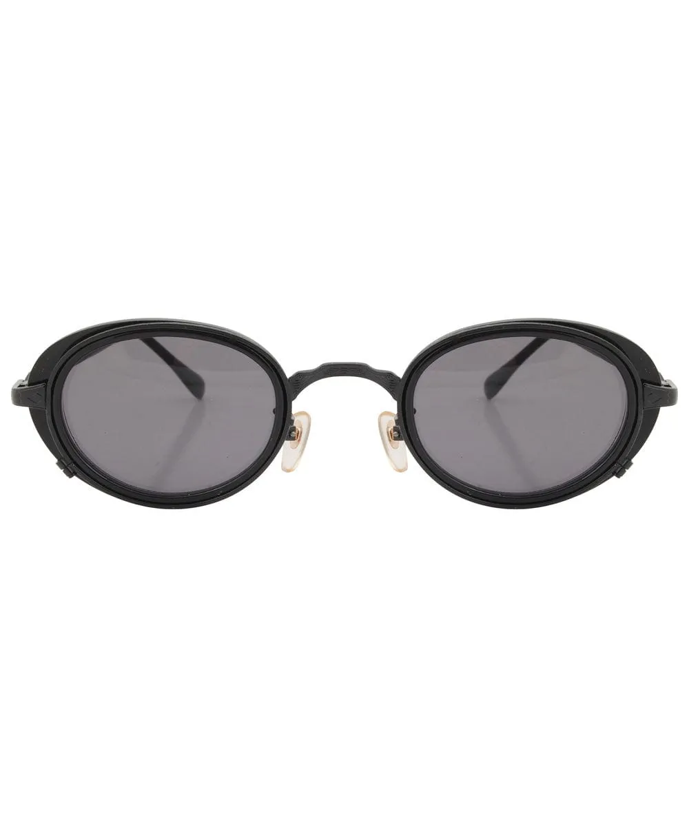 KAFKA Black Oval Sunglasses sold by Giant Vintage product image thumbnail 3