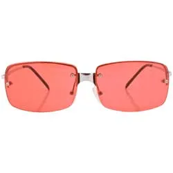 CHILLERZ Red Rimless Sunglasses sold by Giant Vintage