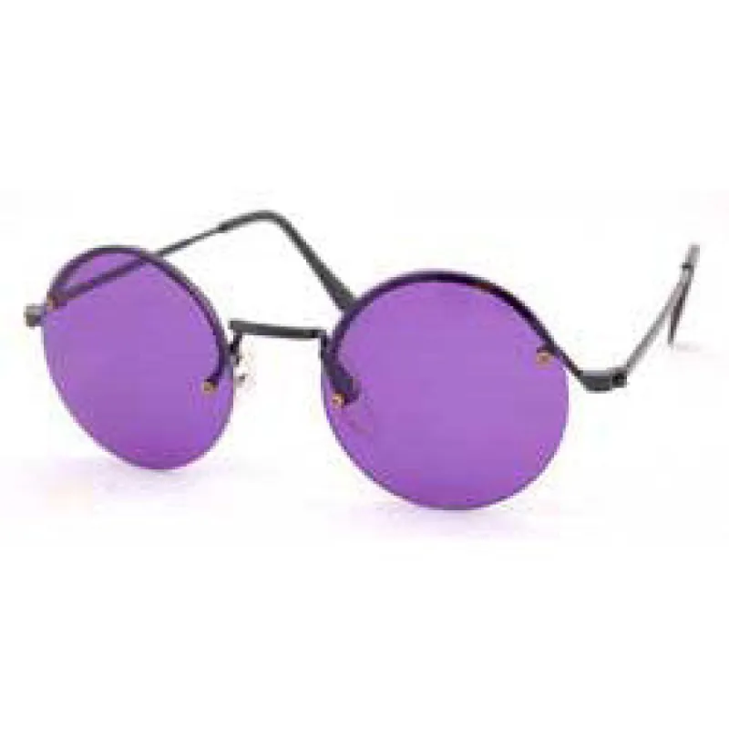 JUDE Purple Round Sunglasses sold by Giant Vintage