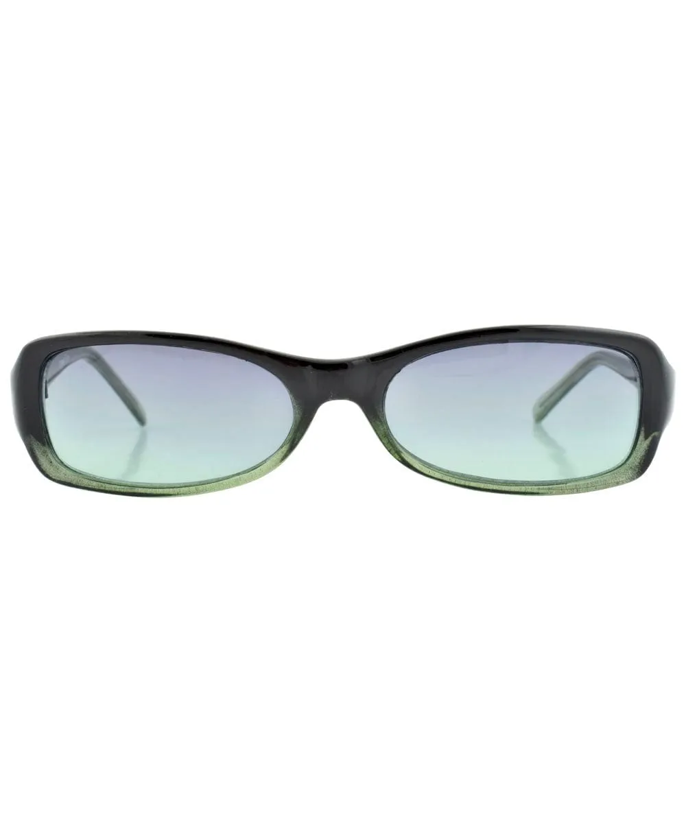 ITCHIN' Smoke/Aqua Square Sunglasses sold by Giant Vintage product image thumbnail 2