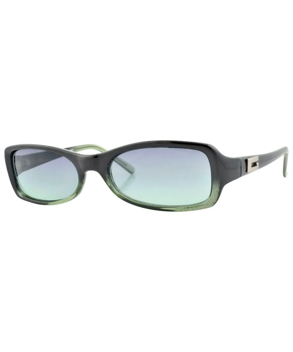 ITCHIN' Smoke/Aqua Square Sunglasses sold by Giant Vintage product image thumbnail 3