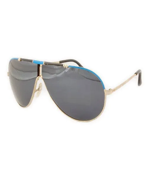 THE MARK Blue Aviator Sunglasses sold by Giant Vintage product image thumbnail 2