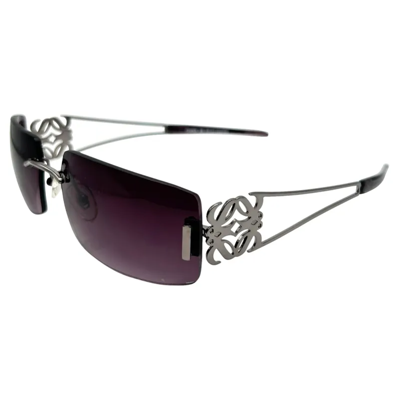 EVERGREEN Rimless Y2K Sunglasses sold by Giant Vintage