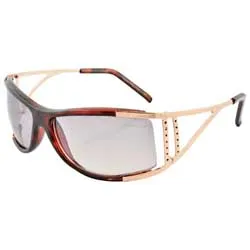 GOODY Tortoise/Smoke Y2K Wrap Sunglasses sold by Giant Vintage