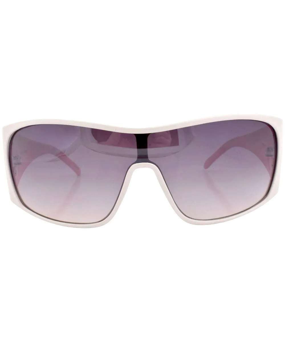 DIZZY White/Pink Oversized Sunglasses sold by Giant Vintage product image thumbnail 2