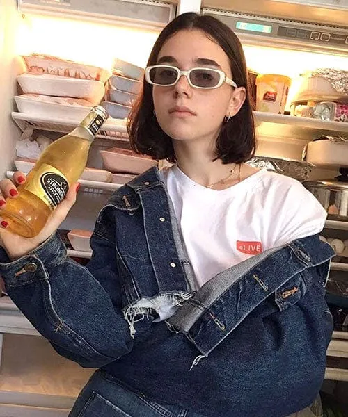 PAR-TEASE White Square Sunglasses sold by Giant Vintage product image thumbnail 4