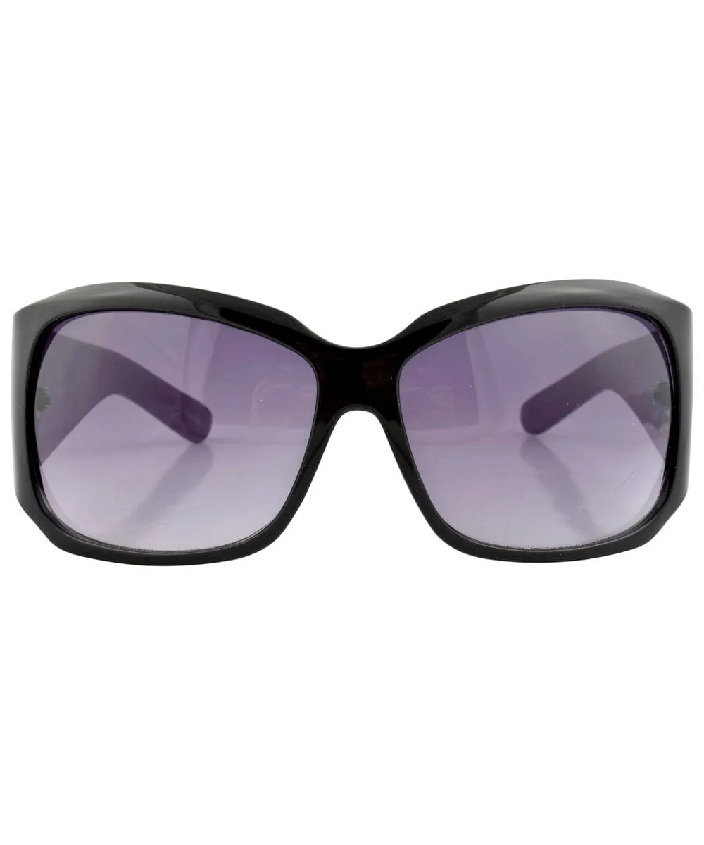 SQUISH Black/Purple Oversized Sunglasses sold by Giant Vintage product image thumbnail 2