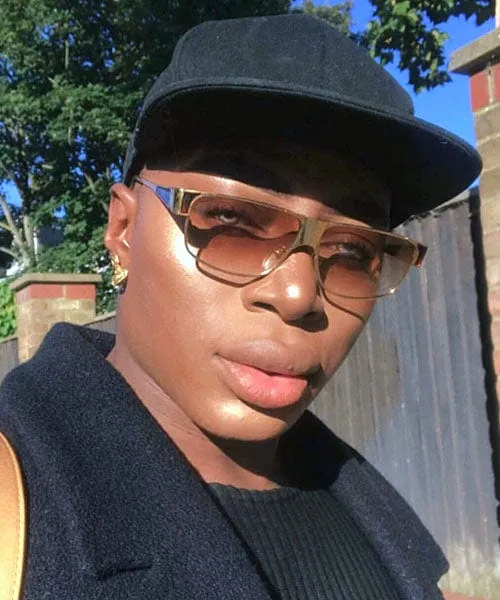 SKILLS Gold 90s Hip-Hop Sunglasses sold by Giant Vintage product image thumbnail 4