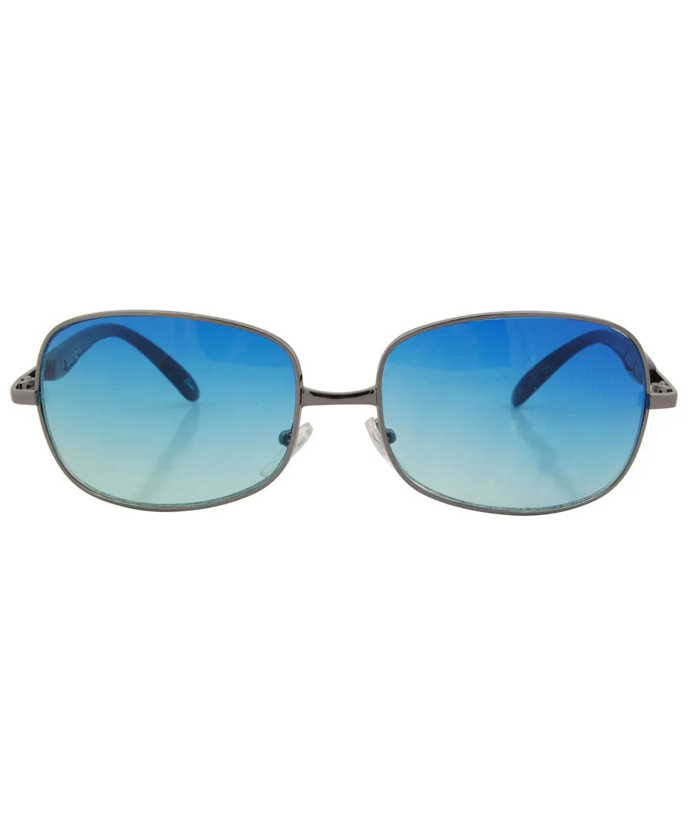 RICHES Aqua Party-Ready Y2K Sunglasses sold by Giant Vintage product image thumbnail 2