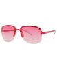 SPRINGY Red/Star Rimless Sunglasses sold by Giant Vintage