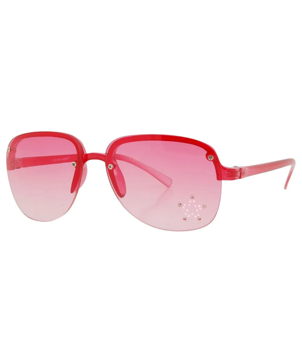 SPRINGY Red/Star Rimless Sunglasses sold by Giant Vintage product image thumbnail 2