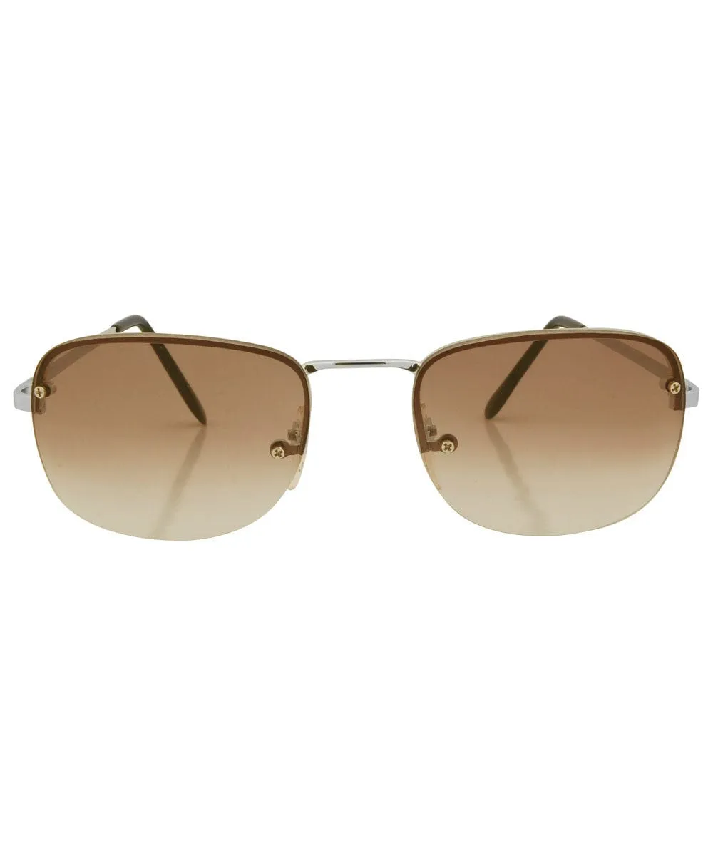 SPRINKLES Brown Rimless Sunglasses sold by Giant Vintage product image thumbnail 3
