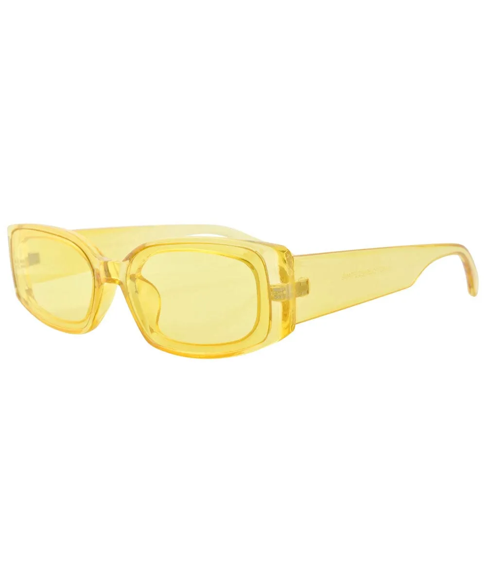 BUCK UP! Full Yellow Square Sunglasses sold by Giant Vintage product image thumbnail 2