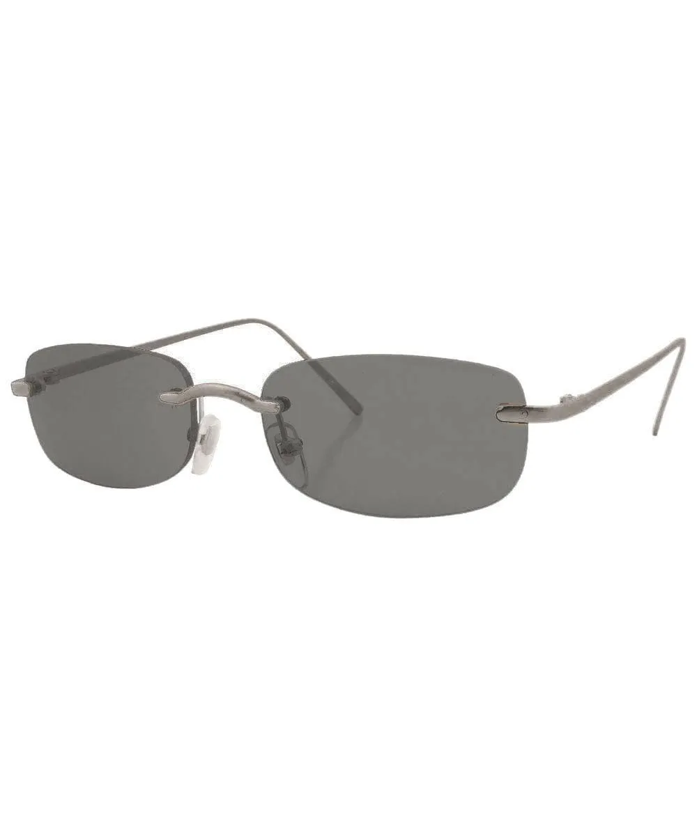 DEMITASSE Smoke Rimless Sunglasses sold by Giant Vintage product image thumbnail 3
