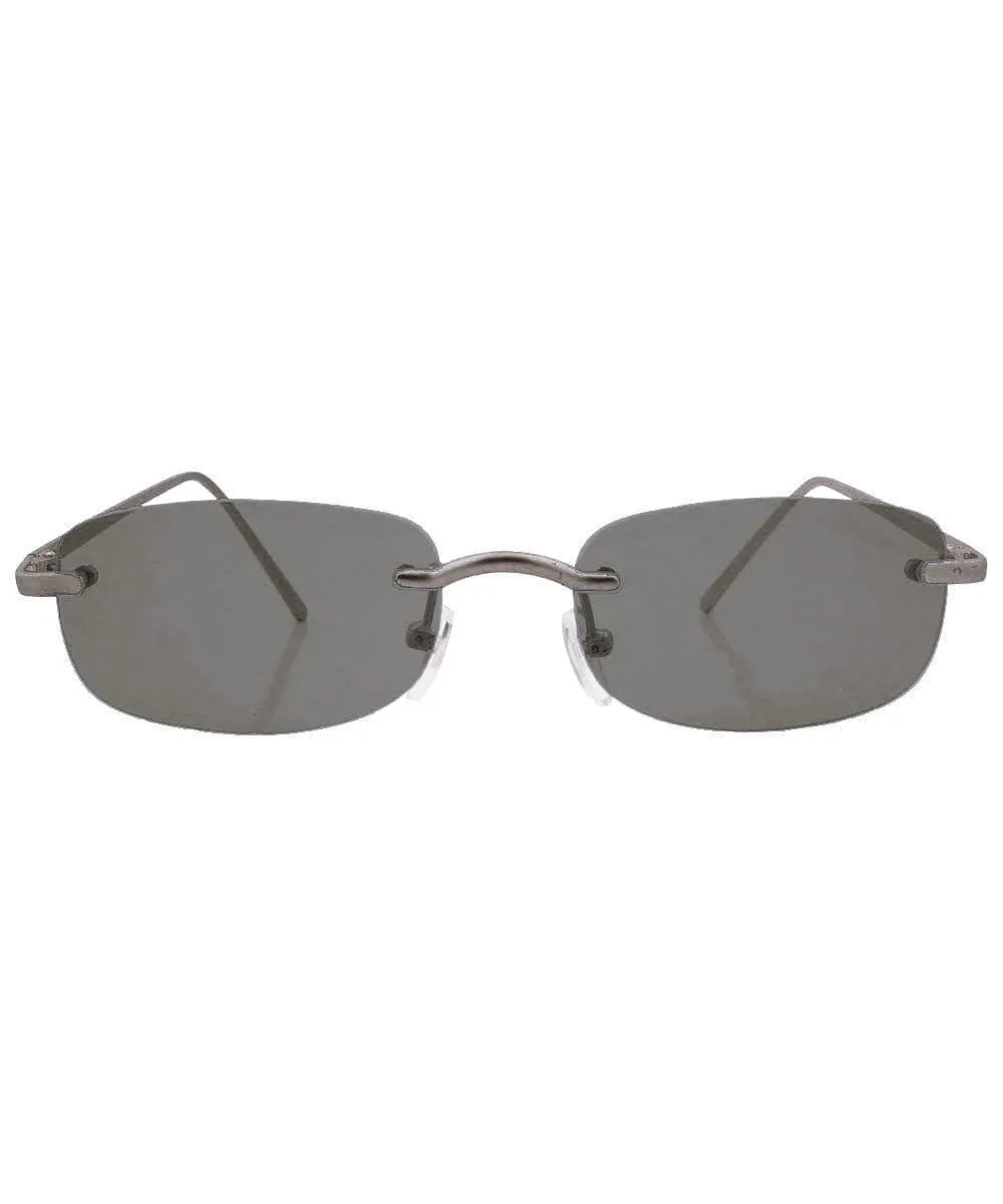 DEMITASSE Smoke Rimless Sunglasses sold by Giant Vintage product image thumbnail 2