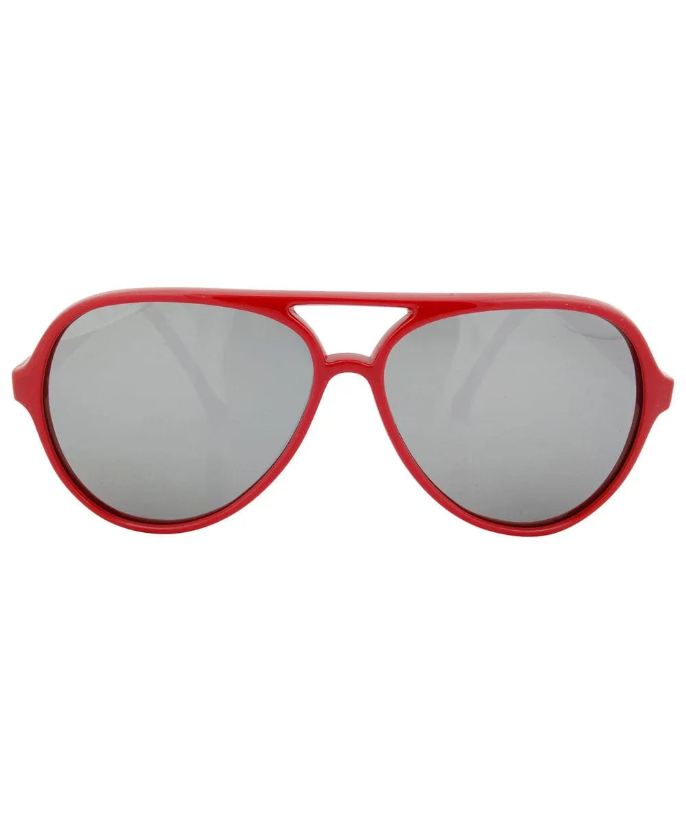 TRADIO Red Aviator Sunglasses sold by Giant Vintage product image thumbnail 3
