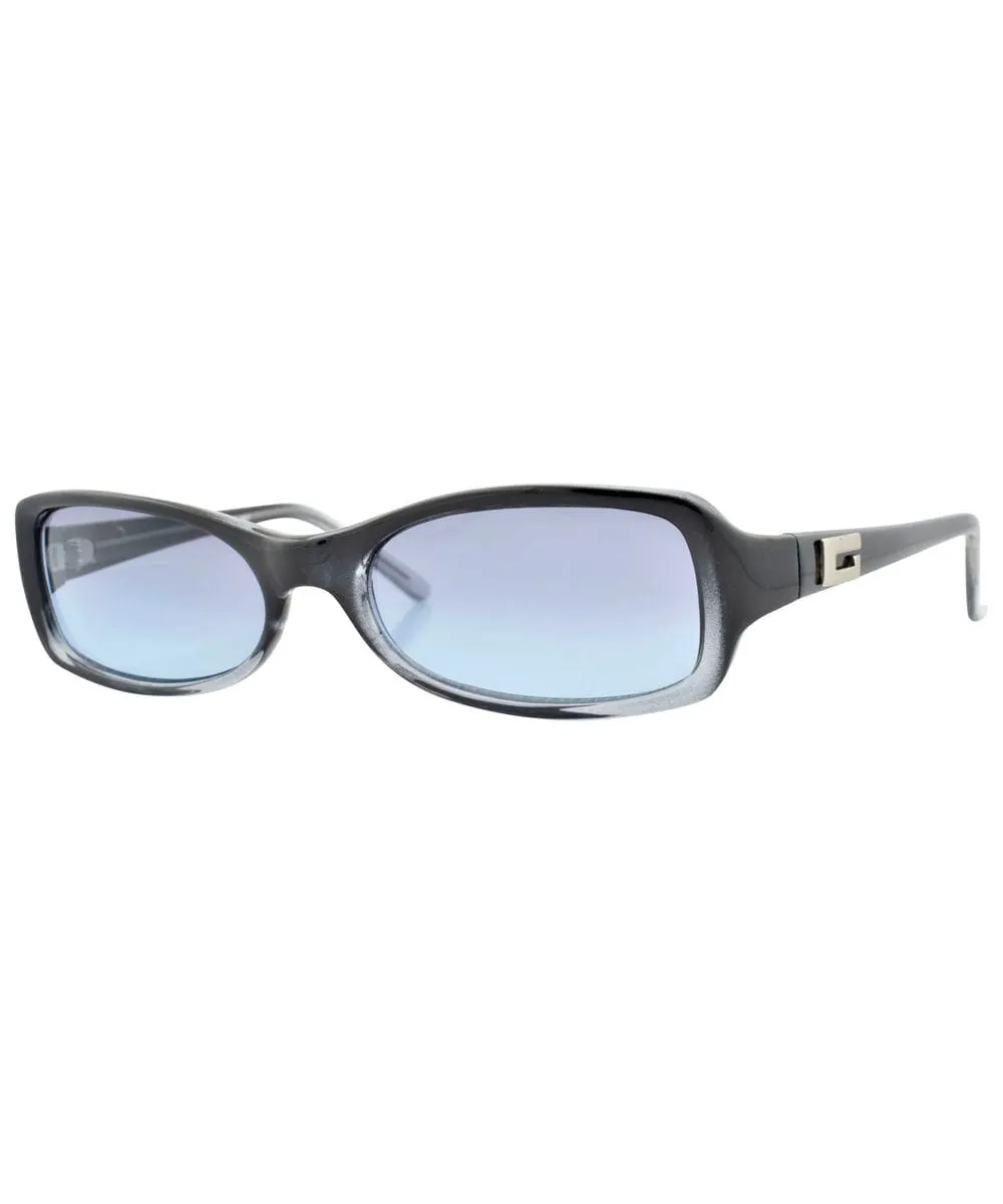 ITCHIN' Smoke/Blue Square Sunglasses sold by Giant Vintage product image thumbnail 3
