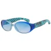 TWINS Blue Animal-Print Oval sold by Giant Vintage