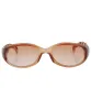 TWINS Brown Oval Sunglasses sold by Giant Vintage