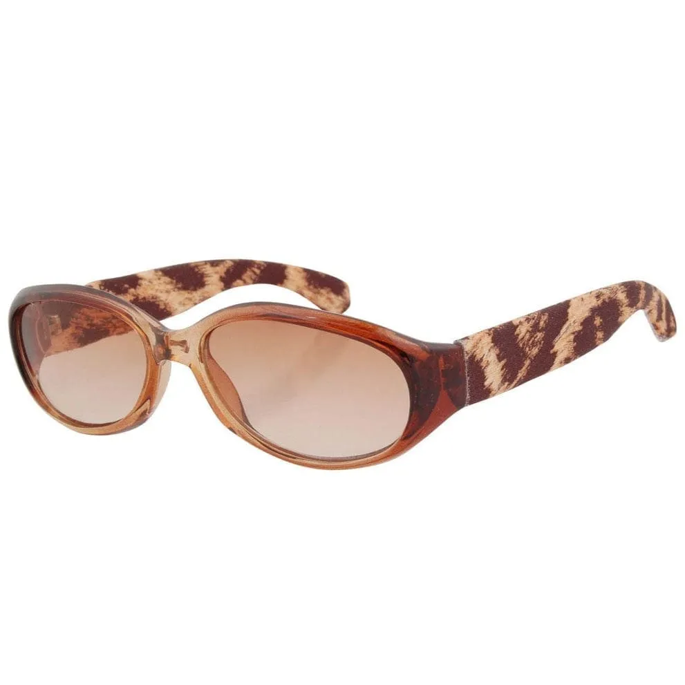 TWINS Brown Oval Sunglasses sold by Giant Vintage