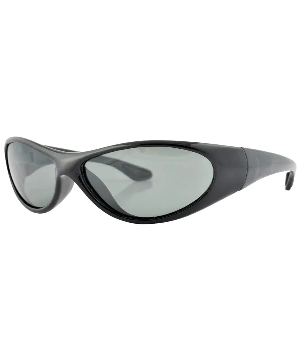 GLUED Black Sports Sunglasses sold by Giant Vintage product image thumbnail 3