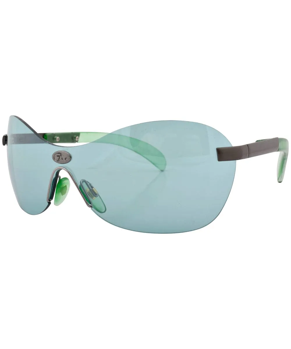YESBIAN Green Rimless Sunglasses sold by Giant Vintage product image thumbnail 2