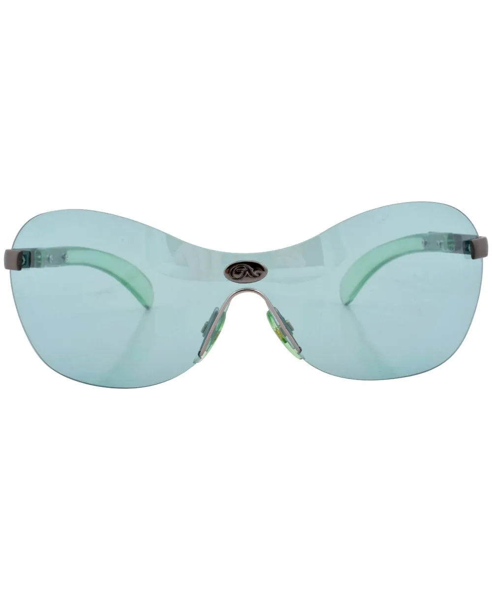 YESBIAN Green Rimless Sunglasses sold by Giant Vintage product image thumbnail 3