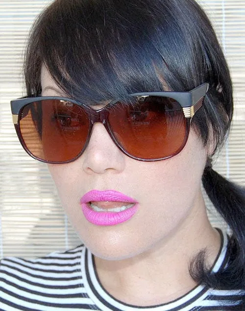 DAISY Black/Crystal Red Cat-Eye Sunglasses sold by Giant Vintage product image thumbnail 2