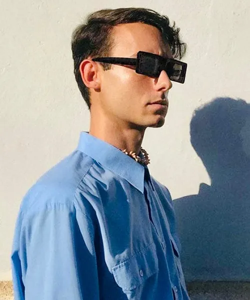 DEUCE Black Mod Square Sunglasses sold by Giant Vintage product image thumbnail 3