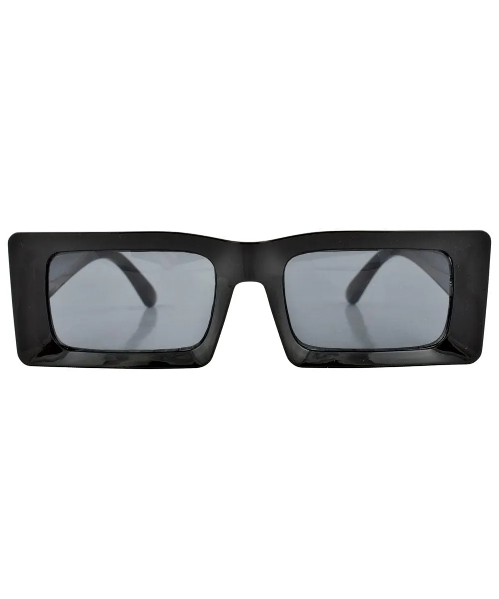 DEUCE Black Mod Square Sunglasses sold by Giant Vintage