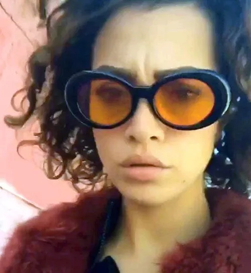 COBAIN Black/Orange Oval 90's Sunglasses sold by Giant Vintage product image thumbnail 3