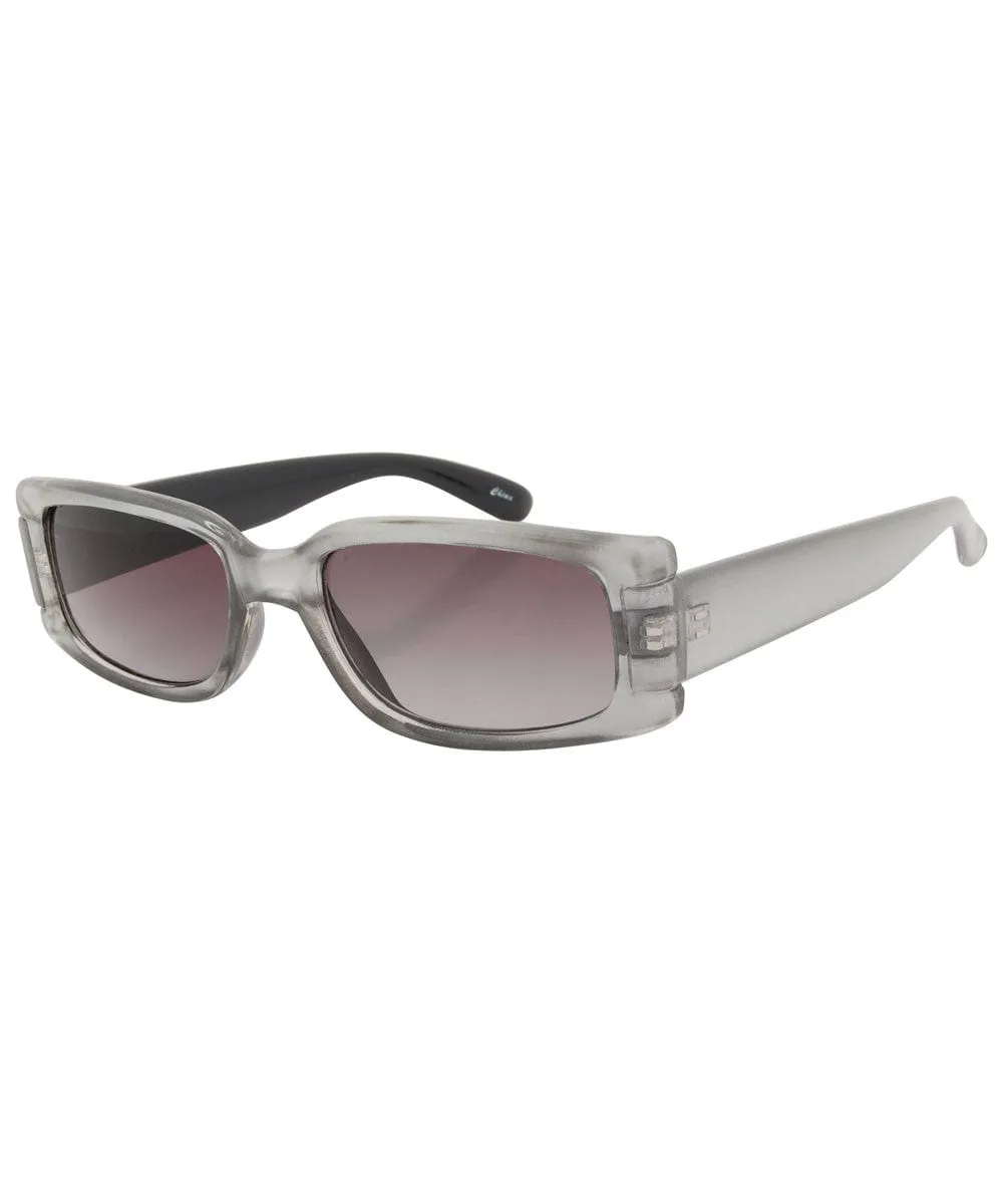 ZEPS Silver/Smoke Square Sunglasses sold by Giant Vintage