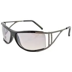 GOODY Black/Smoke Y2K Wrap Sunglasses sold by Giant Vintage