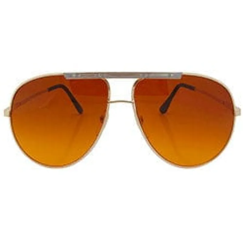 PEMEX Gold/Gray Aviator Sunglasses sold by Giant Vintage