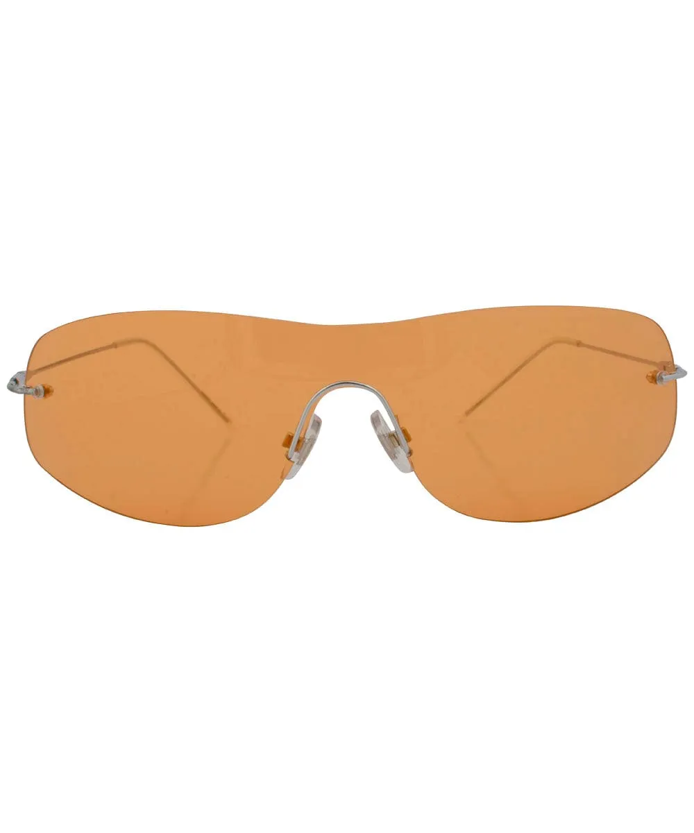 STARS Orange Rimless Sunglasses sold by Giant Vintage product image thumbnail 3