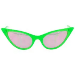 QUIZZY Green Cat-Eye Sunglasses sold by Giant Vintage