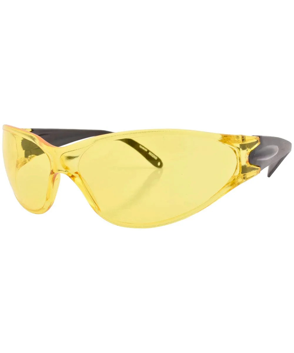 WORK IT! Yellow Shield Sunglasses sold by Giant Vintage product image thumbnail 2