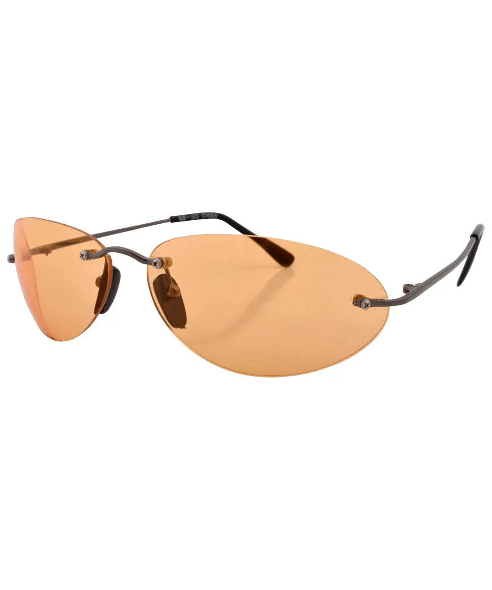 TICKLE Orange Rimless Sunglasses sold by Giant Vintage product image thumbnail 3