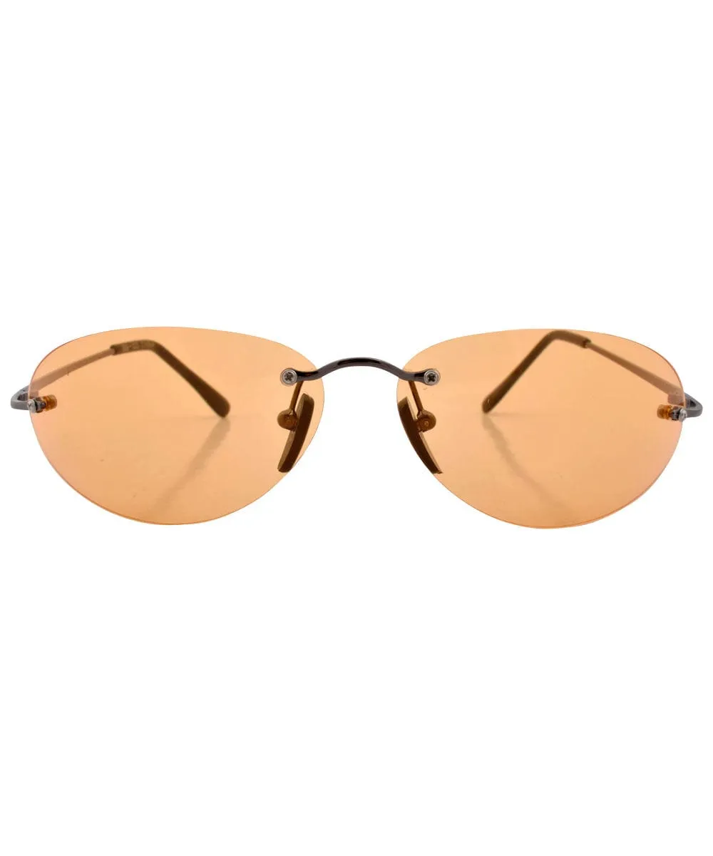 TICKLE Orange Rimless Sunglasses sold by Giant Vintage product image thumbnail 2