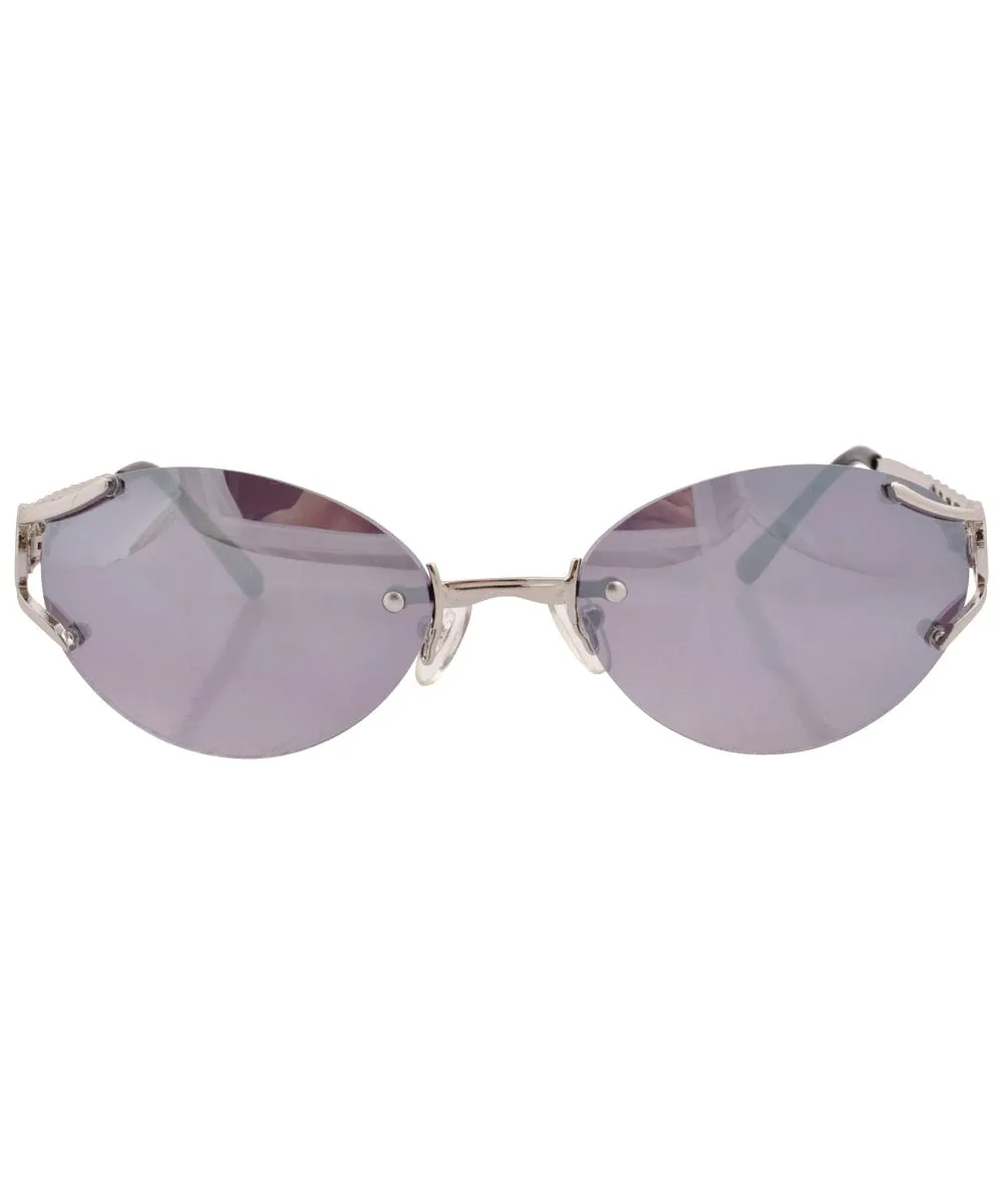 TISH Silver/Smoke Rimless Sunglasses sold by Giant Vintage product image thumbnail 2