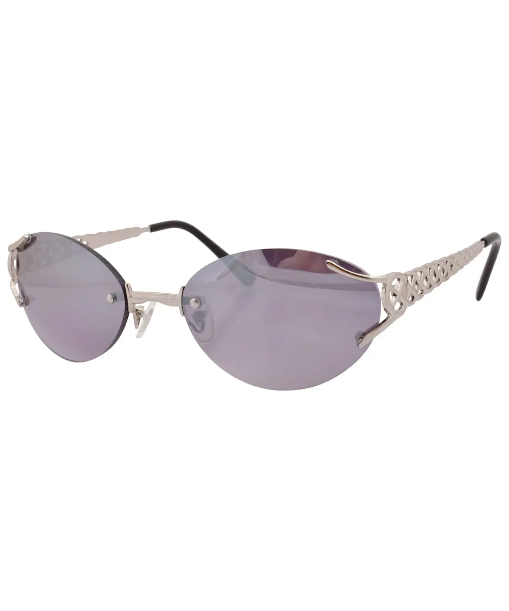 TISH Silver/Smoke Rimless Sunglasses sold by Giant Vintage