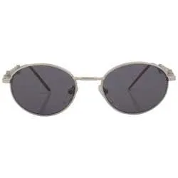 TRANSPO Silver Oval Sunglasses sold by Giant Vintage