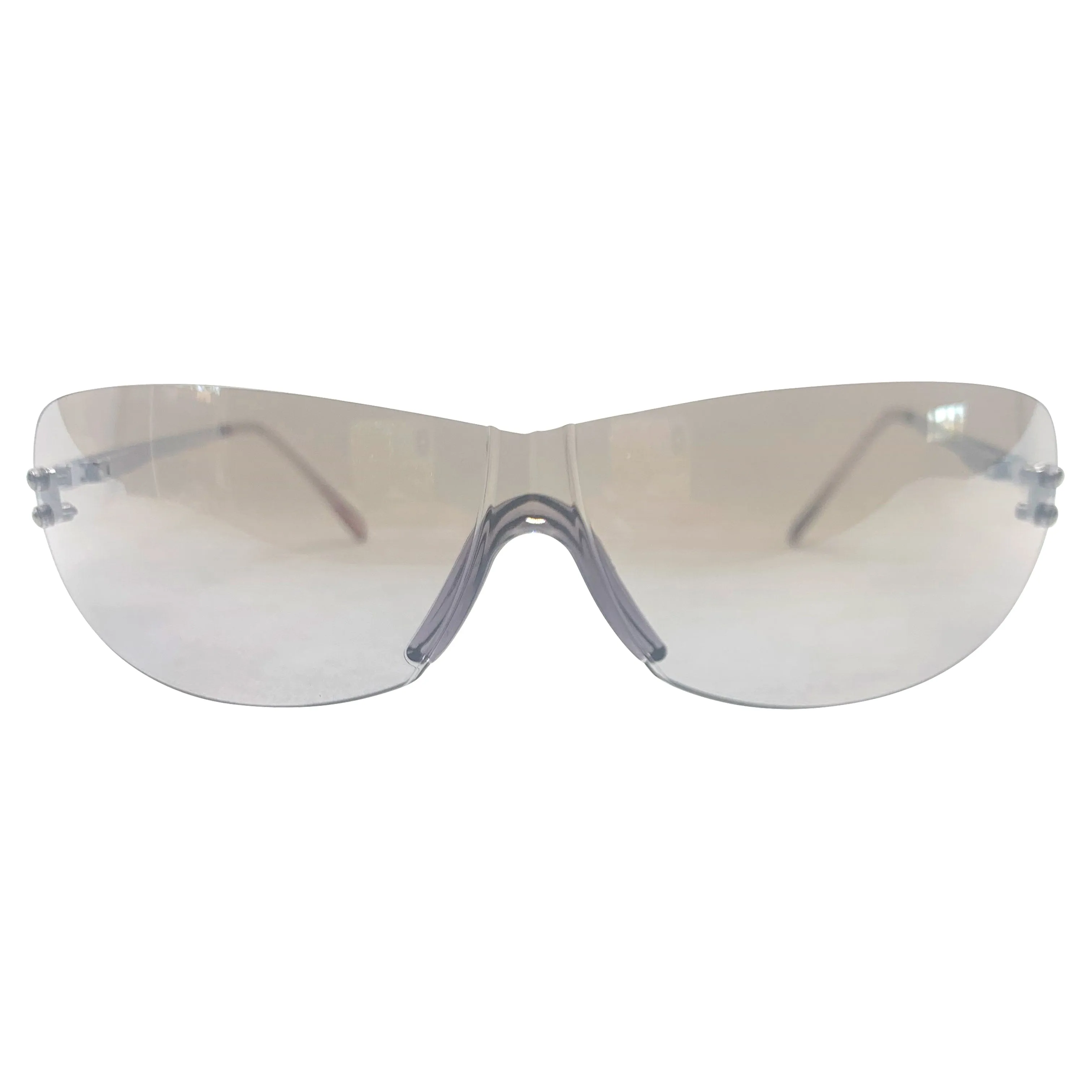 BOWIE Smoke Rimless Fashion Sunglasses sold by Giant Vintage